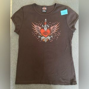 Woman’s Harley Davidson sacred heart t-shirt